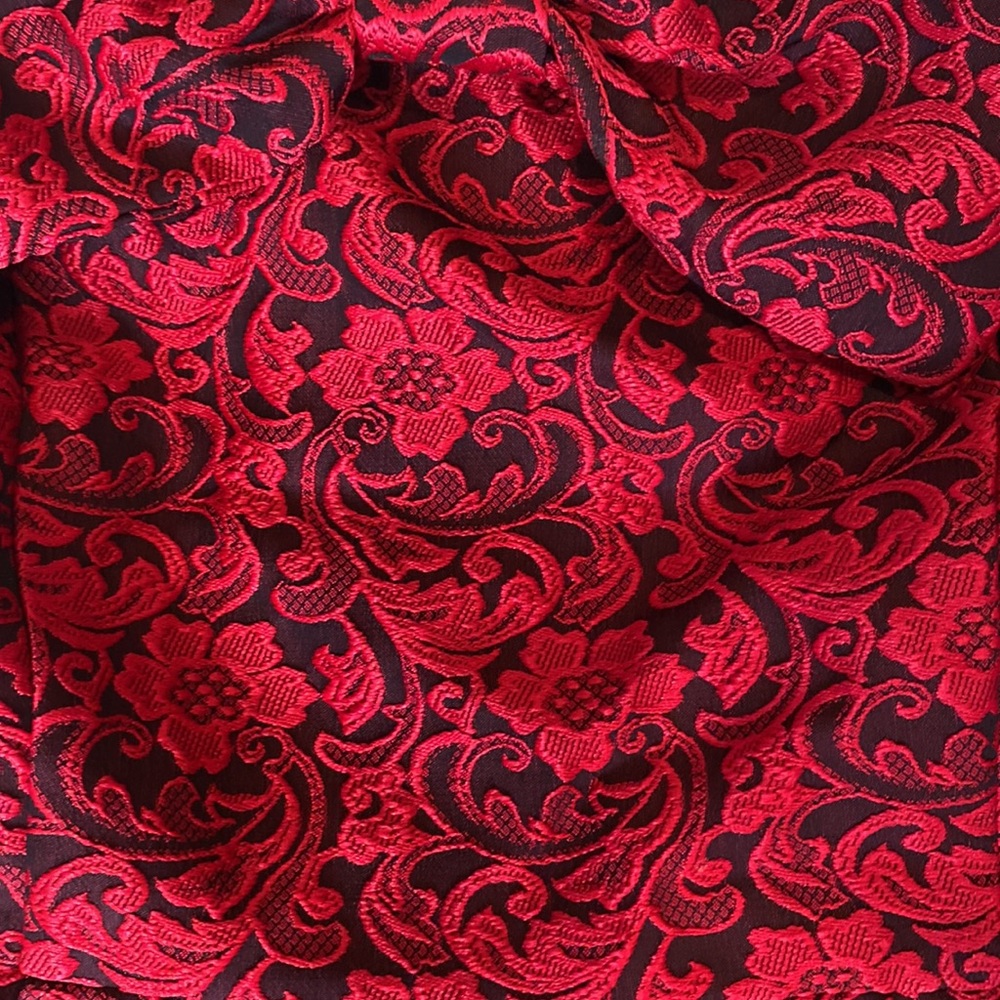 Francesca's Red Floral Bow Dress - Picture 6 of 7